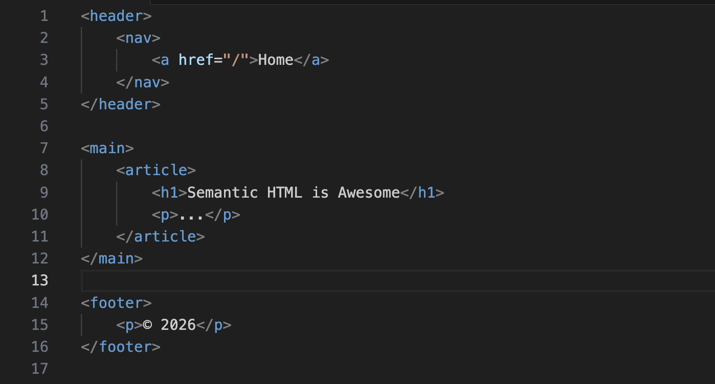 Part2: Semantic HTML